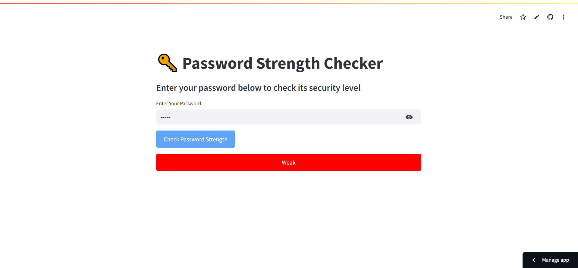 Password Strength Checker